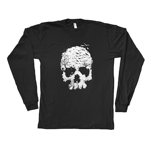 Skull Tree Halloween Long Sleeve Shirt: Gothic Horror Tee