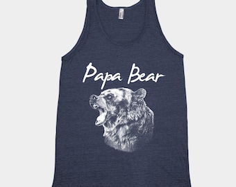 Papa Bear Shirt, Dad Tank Top, Papa Shirt, Fathers Day Gift, Christmas Shirt, Bear Shirt, Birthday Gift, Mens Tank Top, Gift for Dad