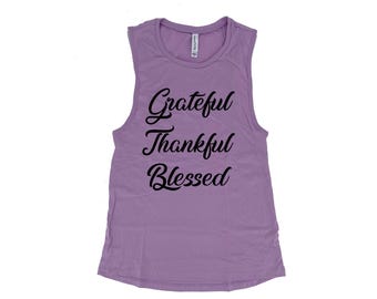 Thanksgiving Tank Top for Women Muscle Tee Funny Workout Shirt Gift for Her Summer Shirt Gym Tank Top Gift for Friend Birthday