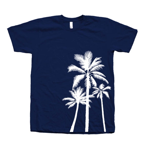 T shirts graphiques homme T shirt palmier serigraphie col rond 100 coton chemise arbre T shirt blanc manches courtes Etsy Canada