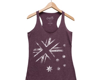 Australian Flag Tank Top, Womens Racerback Tank Top, Aussie Flag Shirt, Australia Tank Top, Distressed Flag Tank Top, Flag Tank Top