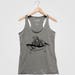 FerociTees 'Noice' Brooklyn Triblend Racerback Tank Top For Women - Charcoal Grey, X-Large - View #5