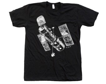 Ready to Ship, Size Small, Hubble Tshirt, Men's T-shirt, Space Graphic Tee, Screen Print, Crew Neck, Short Sleeve T-shirt, Nasa Shirt