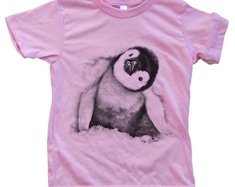 Kids Baby Penguin Tshirt, Penguin Shirt, Boys Tshirt, Girls Tshirt, Birthday Gift, Cute Kids Tshirt, Animal Tshirt