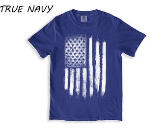 Comfort Colors American Flag Shirt: Patriotic 4th of July Tee