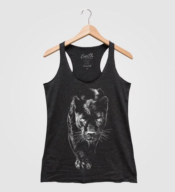 Panther Tank Top Women's Graphic Tee Animal Print Gift - Etsy