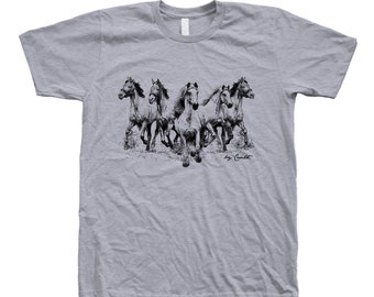 Horse tshirt, Horse Shirt, Animal Tshirt, Gift for Dad, Gift for Him, Funny Shirt, Screenprint, Graphic Tee, Birthday Gift, Christmas Gift