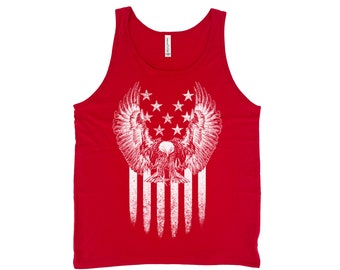 Men Tank Top, Eagle Tank Top, Unisex Tank Top, American Flag Tank Top, Live Fast, 4th of July, Independence Day, American Tank Top