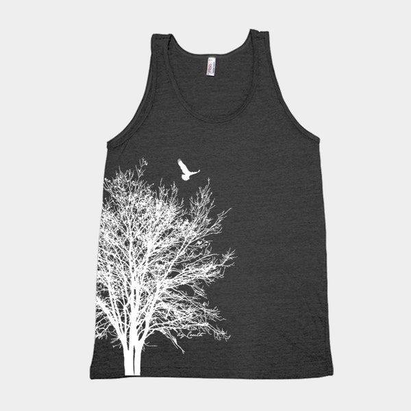 Camisa de árbol, camisa de naturaleza, camiseta de tanque de árbol, camiseta de tanque de hombre, camisa de verano, camisa de camping, camisa de pájaro, camiseta de tanque negra, camiseta gráfica, tanque de mujer