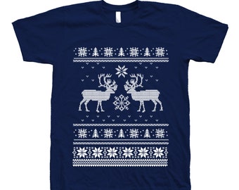 Ugly Christmas Sweater, Cristmas Tshirt, Holiday Gift, Christmas Gift, Funny Shirt, Graphic Tee, Deer Shirt, Ugly Sweater Shirt