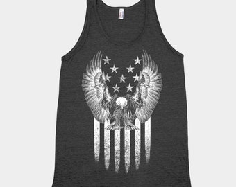 Eagle Tank Top, Unisex Tank Top, American Flag Tank Top, Racerback Tank Top, Live Fast, 4th of July, Independence Day, American Tank Top