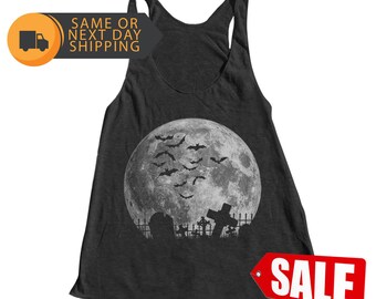 Halloween Tank Top, Women's Skull Tank Top, Spider Tank Top, Gothic Tank Top, Graphic Tee, Black Tank Top, Red Tank Top, Skeleton Tank Top