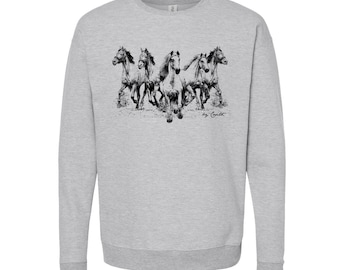 Horse Sweatshirt for Men, Animal Shirt for Women, Fleece Winter Sweatshirt, Gift for Men, Graphic Tee, Gift for Women, Nature Shirt