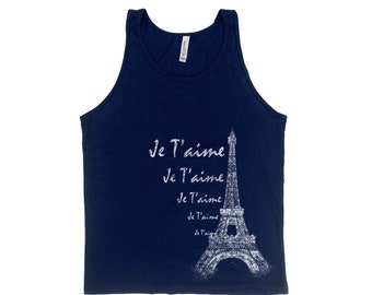 Eiffel Tower Shirt, Vacation Shirt, Mens Tank Top, Summer Shirt, Tourist Shirt, Graphic Tee, Womens Tank Top
