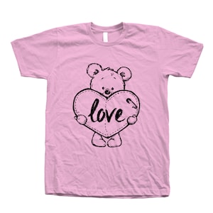 Teddy Bear Shirt, Mens Tshirt, Shirt for Women, Bear T-shirt, Valentines Day Gift, Cute Tshirt, Couple Shirt, Triblend Tshirt, Animal Shirt