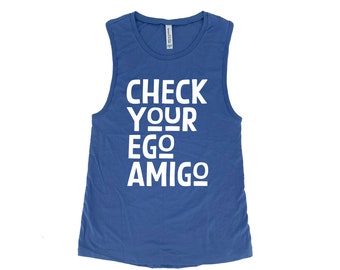 Funny Workout Tank Top for Women - Movie Shirt Muscle Tee - Screen Print Graphic Tee - Cotton Yoga Top