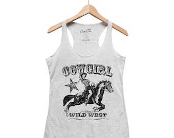 Cowgirl Tank Top for Women Shirt for Concert Gift for Women Western Shirt Graphic Tee for Country Girl Racerback Tank Top Rodeo Shirt