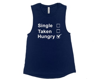 Hungry Muscle Tank Top: Women's Workout Graphic Tee