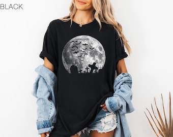 Moon T shirt, Comfort Colors® Unisex T-shirt, Women's T-shirt, Halloween Shirt, Gothic T-shirt, Retro T-shirt, 100% Cotton, Graphics