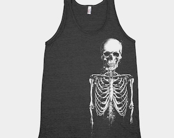 Halloween Shirt - Skeleton Tank Top - Gothic Women Tank Top - Unisex Tank Top - Mens Tank Top - Halloween Costume - Funny Halloween