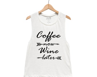 Wine Tank Top, Womens Muscle Tank, Muscle Tee, Gym, Yoga Top, Coffee Shirt, Summer, Black Shirt, Funny Shirt, Valentines Gift