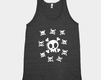 Skull Tank Top, Unisex Tank Top, Halloween Tank Top, Mens Tank Top, Emoji Shirt, Halloween Costume, Gothic Tank Top