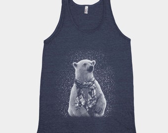 Christmas Shirt, Polar Bear Tank Top, Polar Bear Shirt, Mens Tank Top, Christmas Gift, Santa Shirt, Funny Shirt, Holiday Gift, Graphic Tee