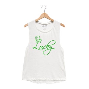 Tank Top for Women, St Patricks Day Shirt, Lucky, St Paddy Day Shirt, Irish shirt, Four Leaf Clover, Shamrock Shirt, Irish shirt