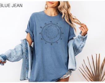 Zodiac T shirt, Comfort Colors® Unisex T-shirt, Women's T-shirt, Star Shirt, Horoscopes T-shirt, Retro T-shirt, 100% Cotton, Graphics