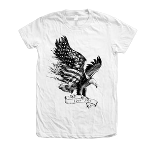 Womens Junior Tshirt, Eagle Tshirt, Rosie the Reveter, USA Tshirt, America Shirt, Flag Tshirt, Animal Tshirt, Birthday Gift
