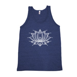 Lotus Shirt for Women, Nature Shirt, Flower Tank Top, Tank Top for Men, Summer Shirt, Yoga Top, Yoga Tank Top, Graphic Tank, Womens Tank