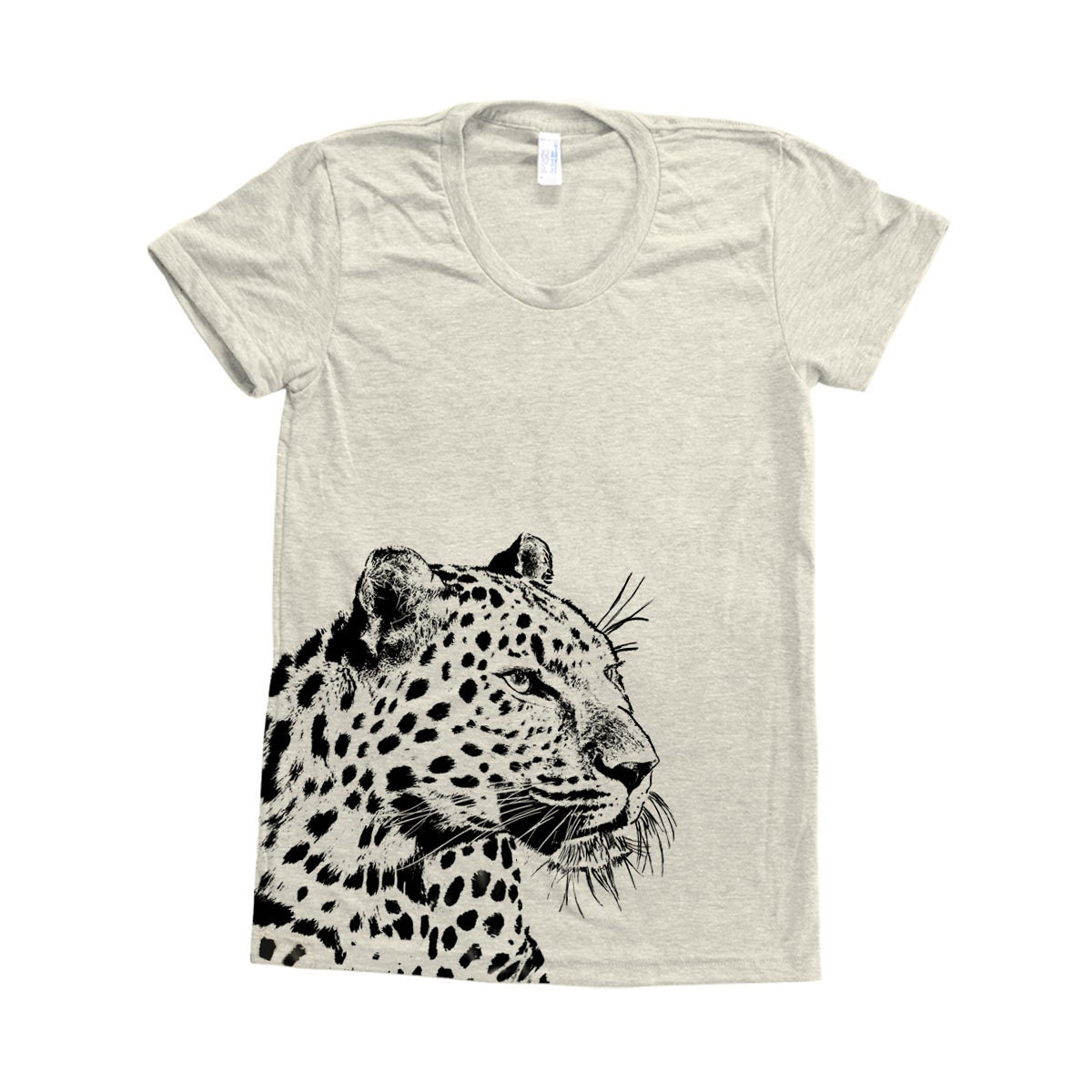 LEOPARD Shirt Women Custom Hand Screen Print Tri-blend Short - Etsy