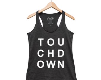 Football Shirt, Gameday Shirt, Racerback Tank Top, Summer Shirt, Camping Shirt, Football Tank Top, Black Tank Top, Graphic Tee