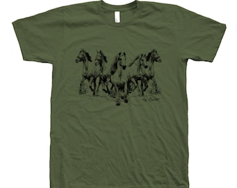 Horse tshirt, Horse Shirt, Animal Tshirt, Gift for Dad, Gift for Him, Funny Shirt, Screenprint, Graphic Tee, Birthday Gift, Christmas Gift