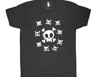 Skull Tshirt, Halloween Shirt, Emoji Tshirt, Men Graphic Tee, Black tshirt, Halloween Costume, Spider Web, Gothic, Tshirt Men, Funny Shirt