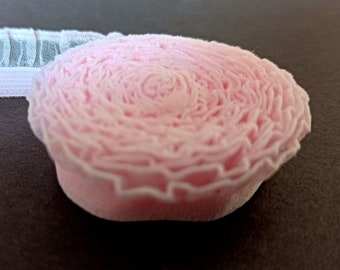 Bra and Knicker Making Elastic. Pink Frilly Elastic. 17mm | 5/8 inch wide