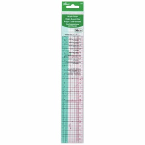 Clover. Flexible Graph Ruler Plastic. Multi-Coloured One Size. 30cm