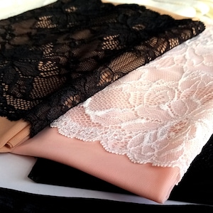 DIY Bralette Kit.  Inc Fabric and Notions - Jordy Bralette.  Beige and Black