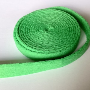 Bra/ Lingerie Wire Casing / Channeling. 10mm Plush Back.  Green Colour