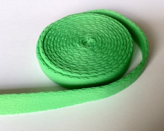 Bra/ Lingerie Wire Casing / Channeling. 10mm Plush Back.  Green Colour