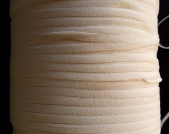 Bra/Lingerie Band Elastic. Plain Band Elastic. Plush Back. Oatmeal Colour.  3mm Wide