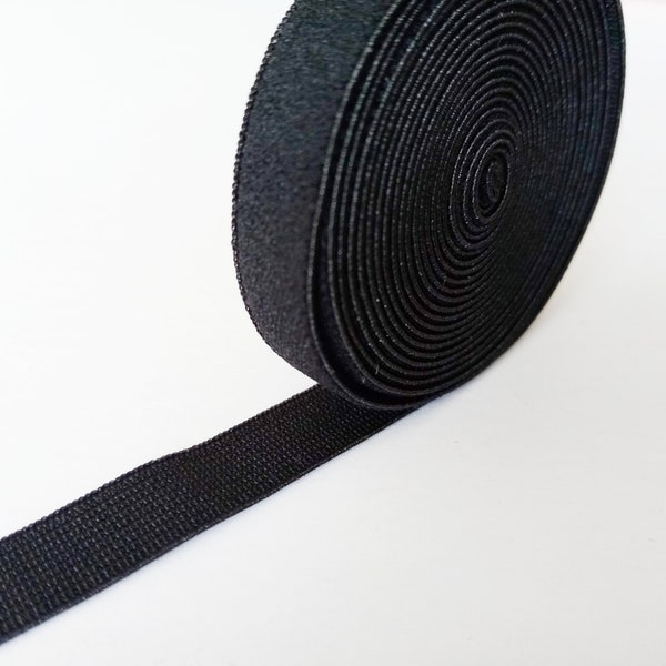 Bra/Lingerie Band Elastic. Plain Band Black Elastic. Plush Back. Black Colour - 6mm | 10mm Wide