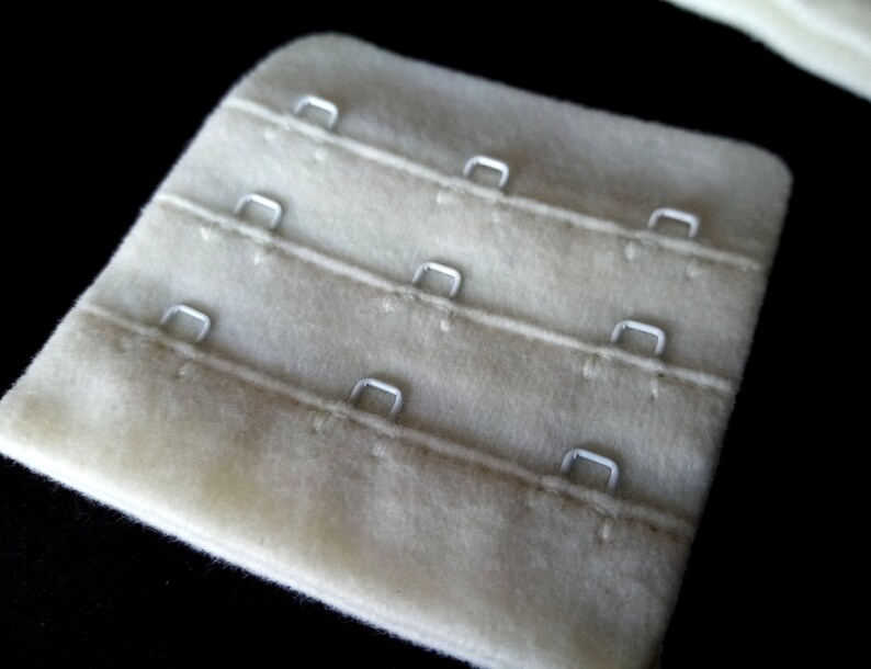 Bra / Lingerie Hooks and Eyes 56mm Ivory 3 x 3 Rows Etsy