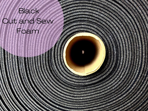 Bra Making Cut and Sew Foam. Padding Fabric.  Black Padding Fabric 2 - 3 mm thick