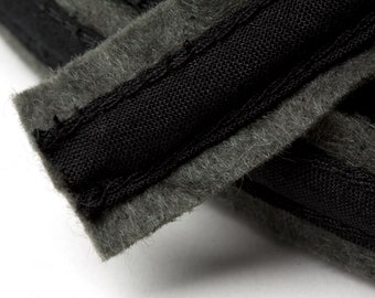 Felt Covered polyester boning. 18mm wide. Black | White Colours