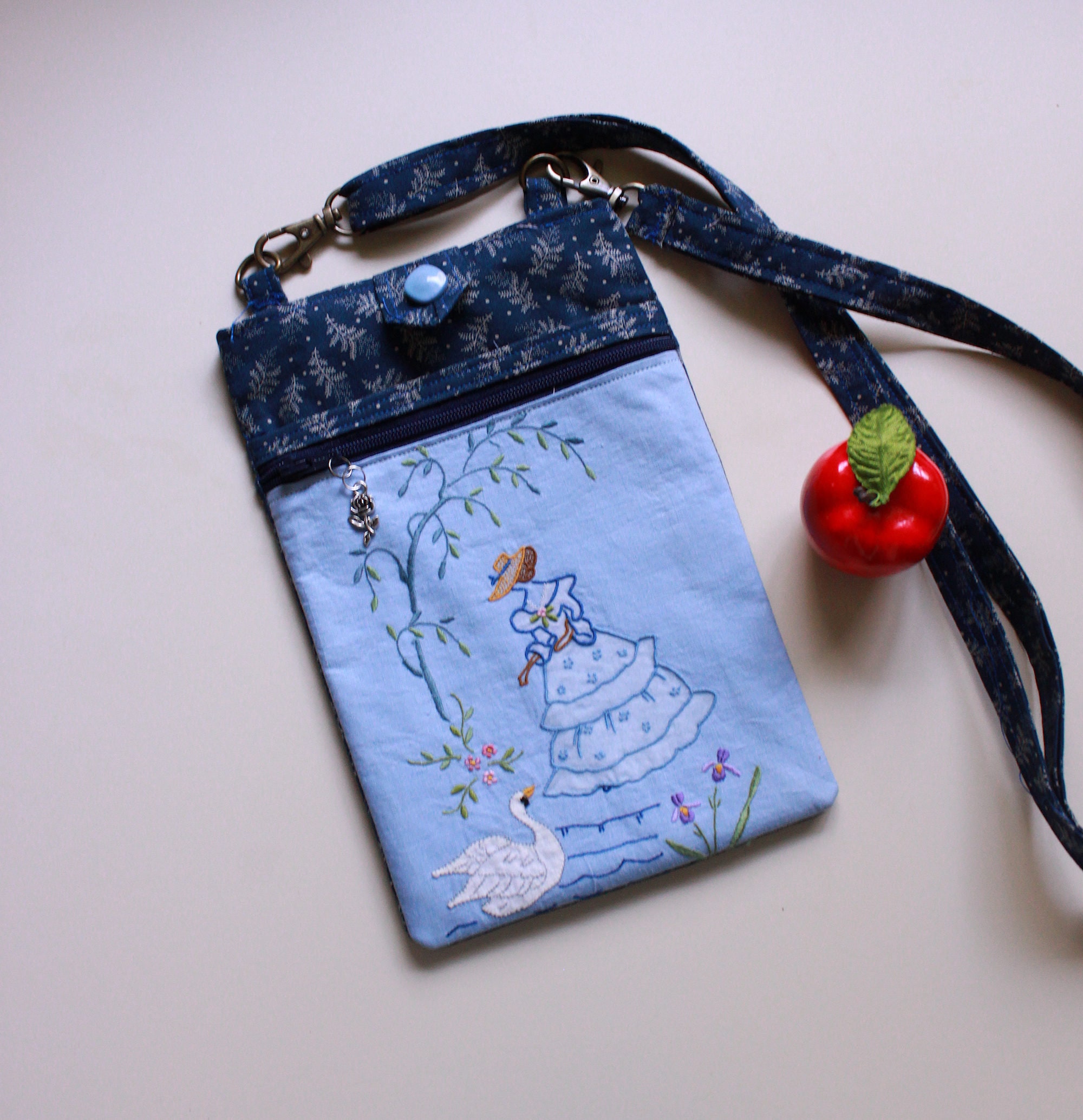 Blue Crossbody Cell Phone Pouch for iphone android phone case Etsy