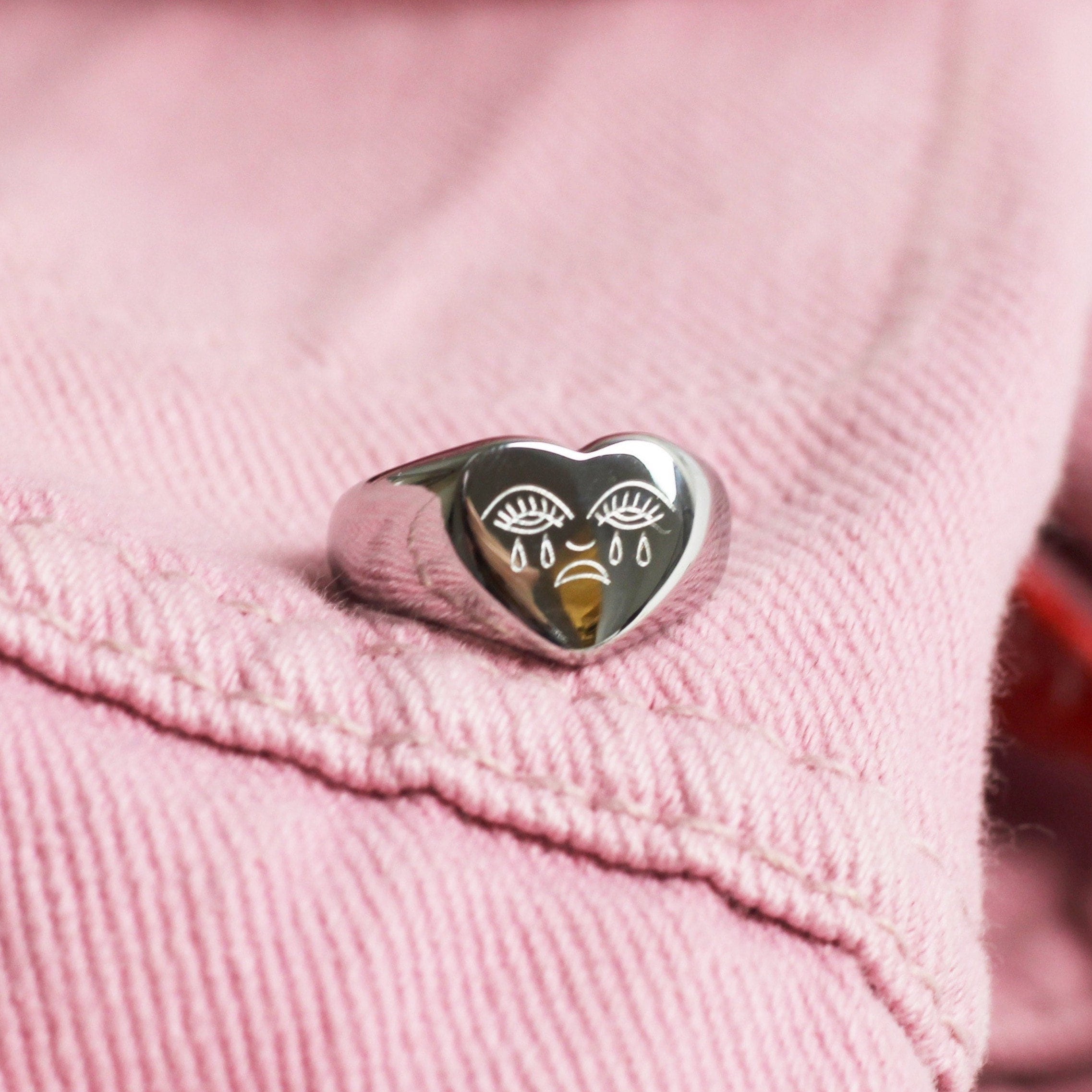 Anello Placcato Argento con Cuori - Mamo Non Mamo