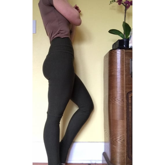 Eco Friendly High waisted Bamboo Stretch Yoga Pants Shipping Included Etsy Canada