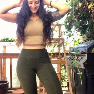 Eco Friendly High-Waisted Bamboo Stretch Yoga Pants Shipping Included image 4