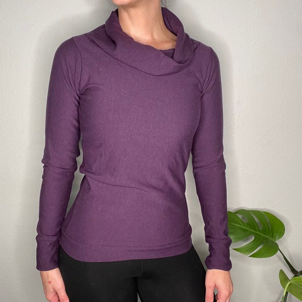 Eco-friendly Bamboo Fleece Cowl Neck Pullover